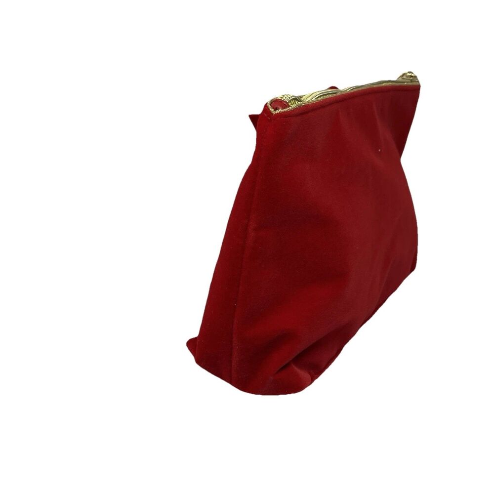 Victoria's Secret Red Velvet Glam Makeup Bag Wristlet Cosmetic‎ Case - Picture 8 of 10